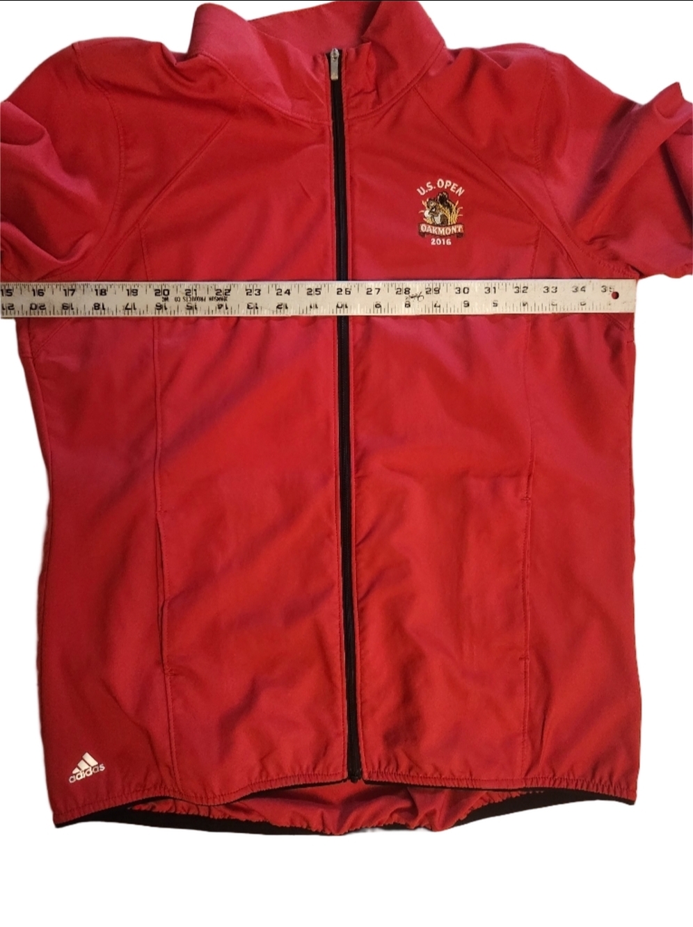 Adidas 2016 U.S. Open Oakmont Golf Jacket - Women's Red Full-Zip Climalite Sz: L - Picture 13 of 14